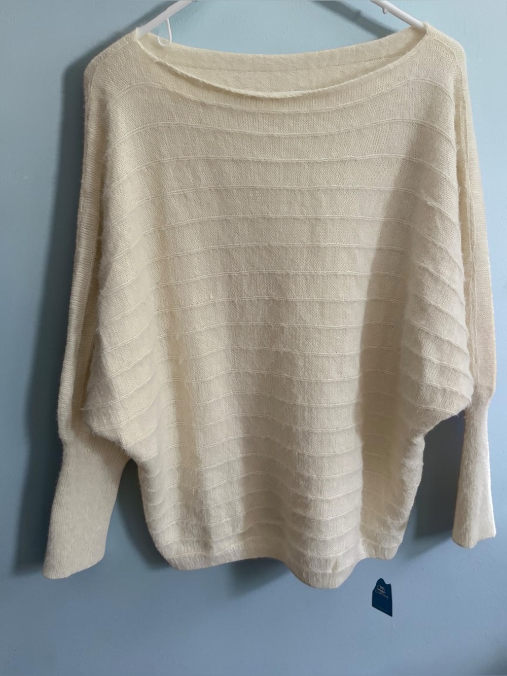 NWT Cupshe Ivory Cozy Soft Dolman/Batwing Open Front Relaxed Fit Sweater M